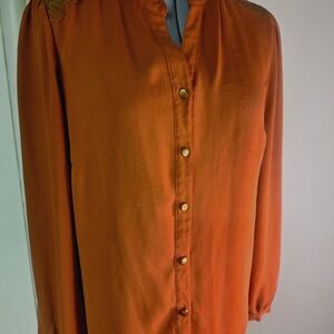 Forever 21 Pumpkin Colored Blouse Size Small